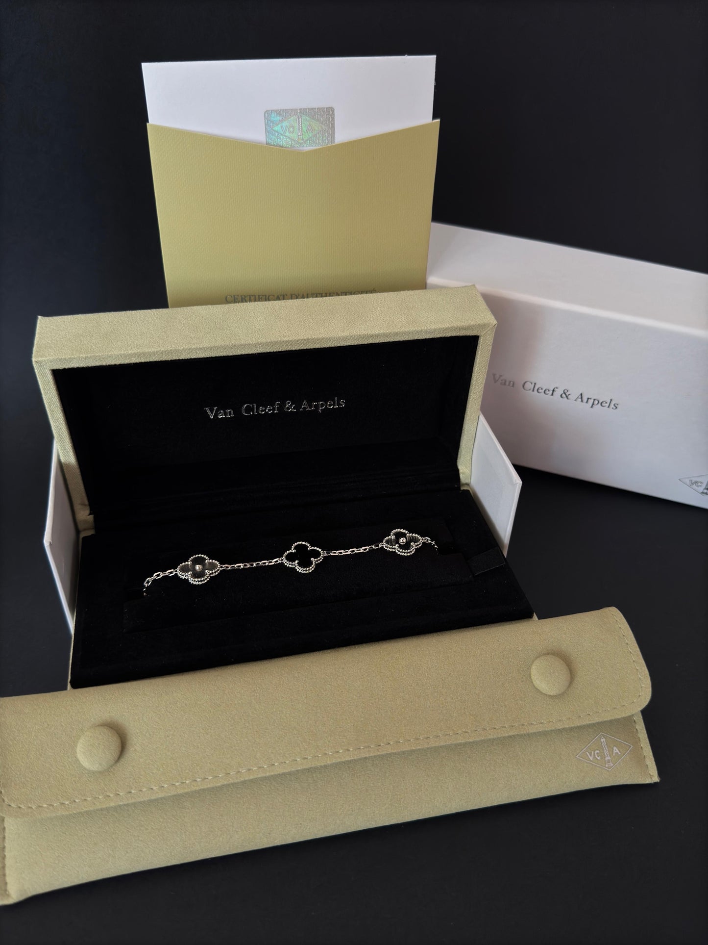 Pulsera Vintage VCA Onice/White Gold