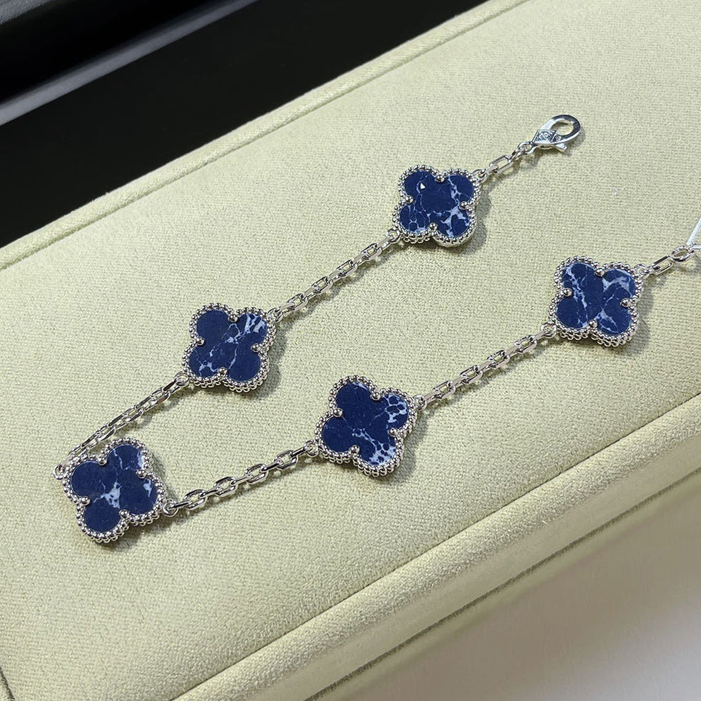 Pulsera Vintage VCA Blue/Oro blanco