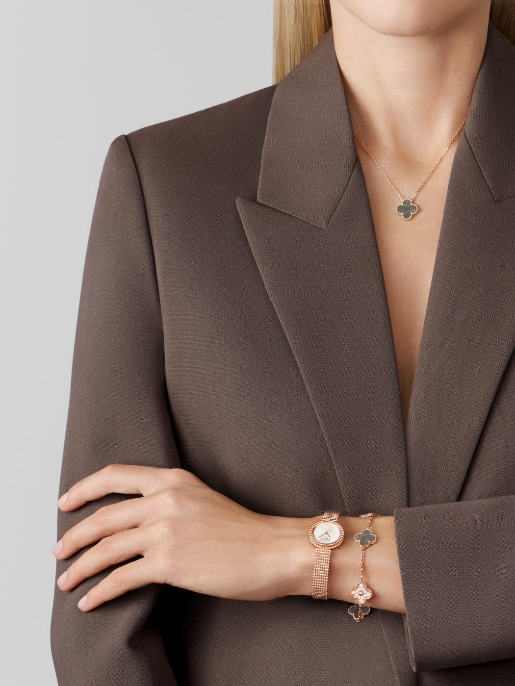 Pulsera Vintage VCA Trebol oro rosa/Mother of pearl