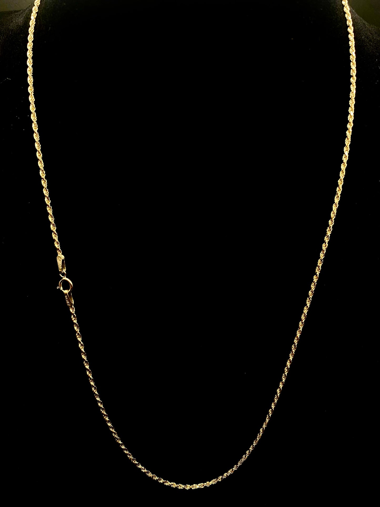 Cadena torzal de oro solido 10k