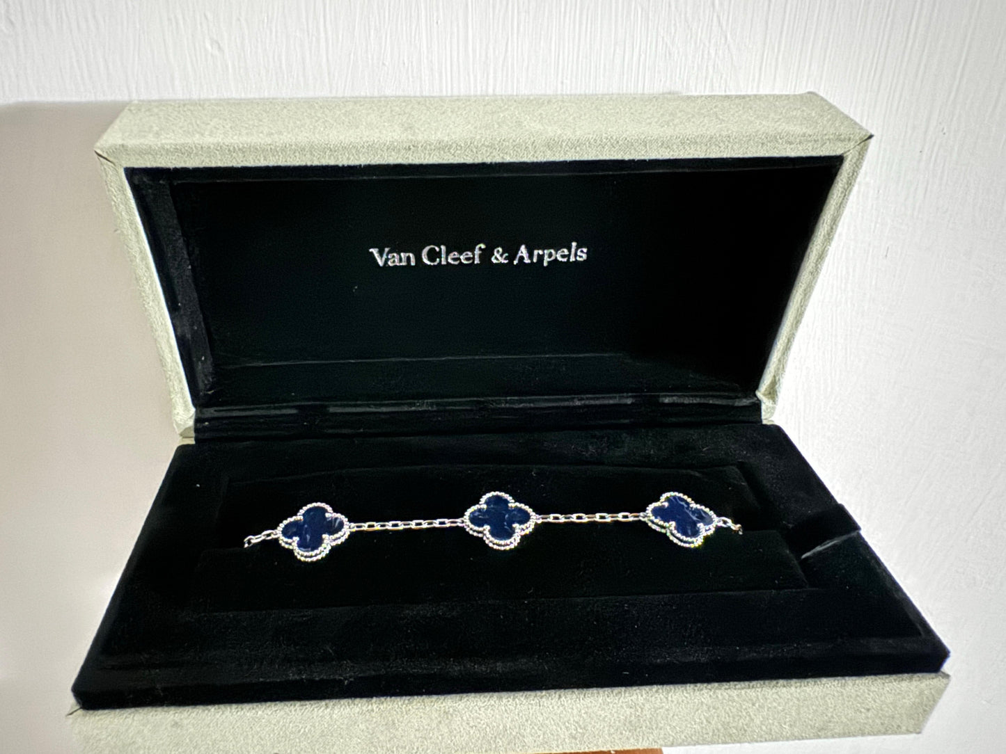 Pulsera Vintage VCA Blue/Oro blanco