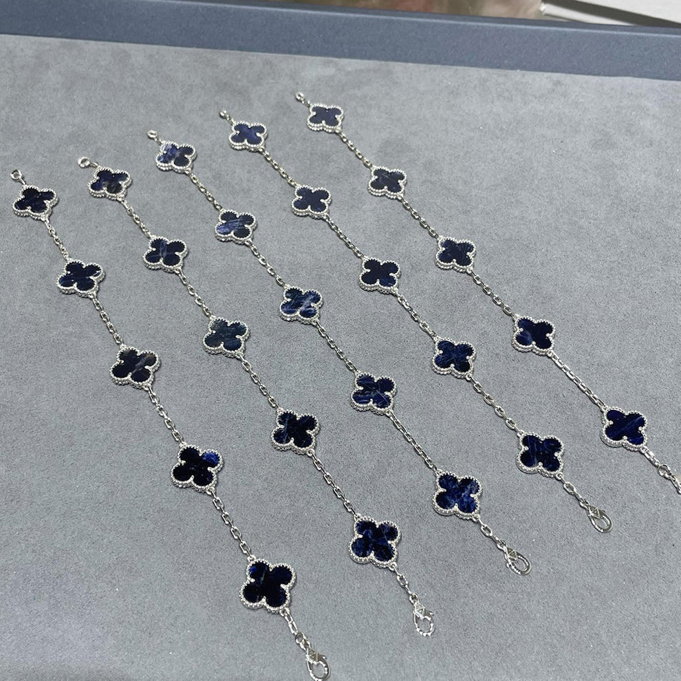 Pulsera Vintage VCA Blue/Oro blanco