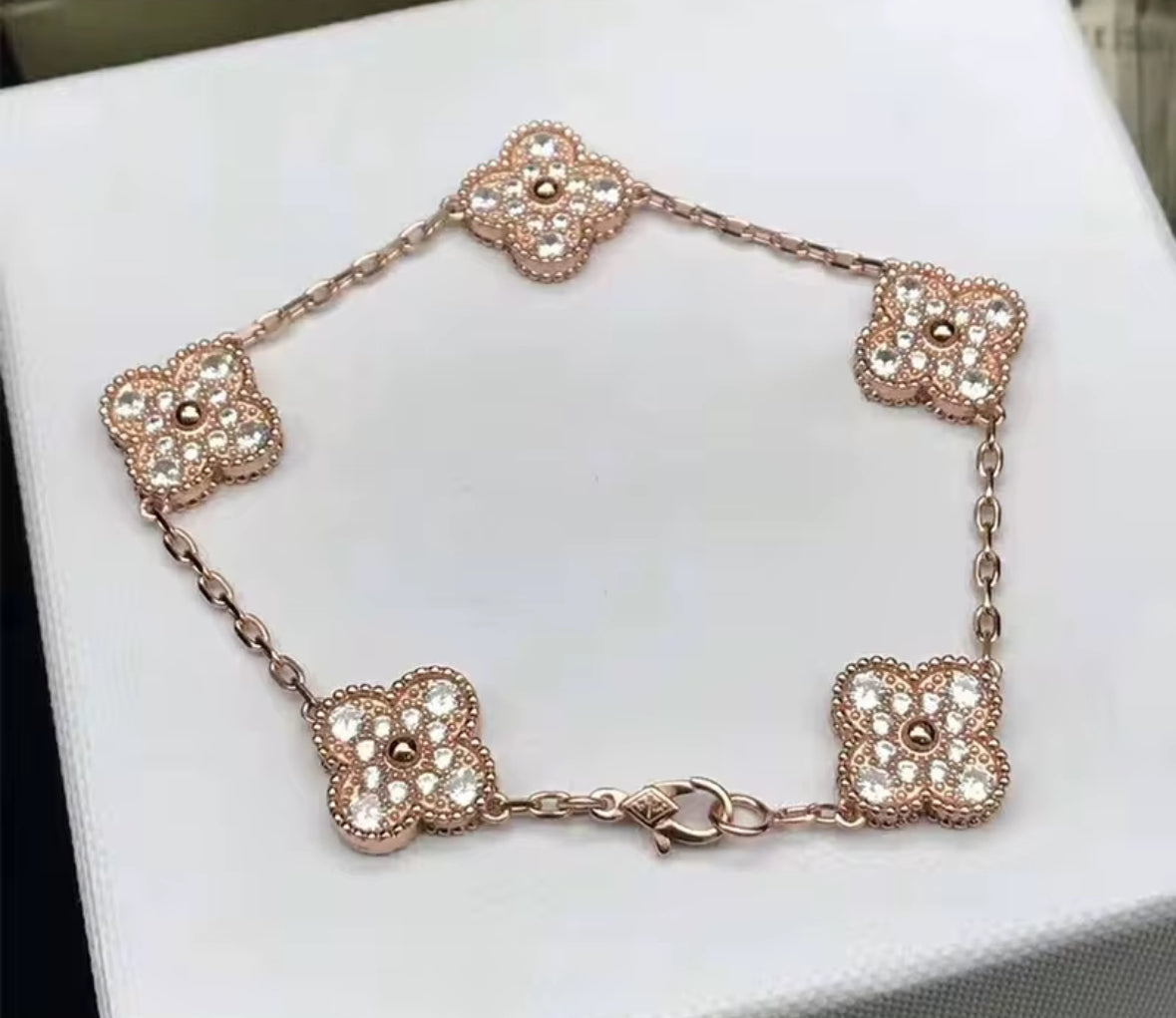 Pulsera Vintage VCA Trébol oro rosa/Diamonds