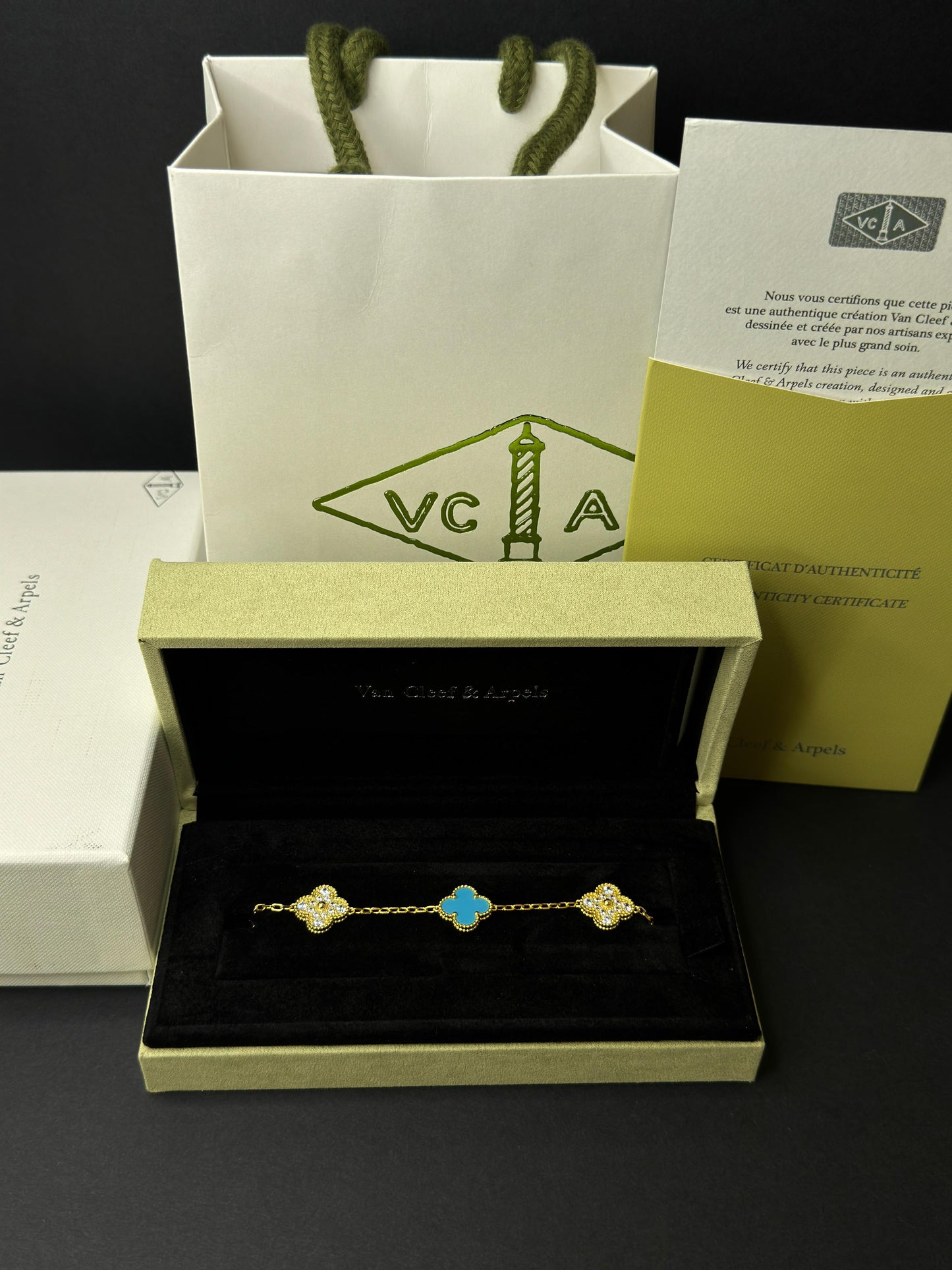 Pulsera Vintage VCA Turquesa