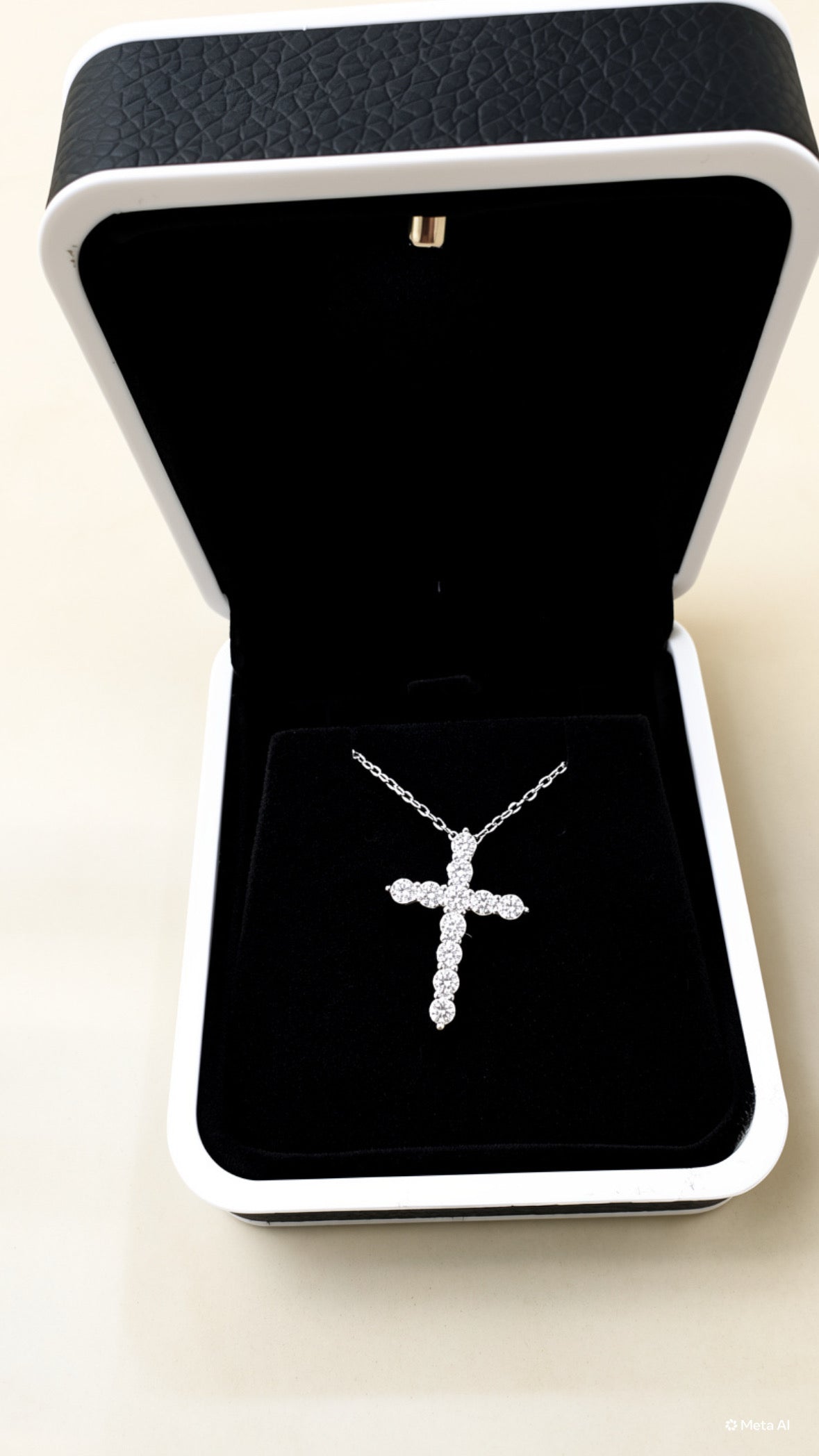 Collar Cruz Moissanita VVS 1.1CT Plata 925 Certificado GRA