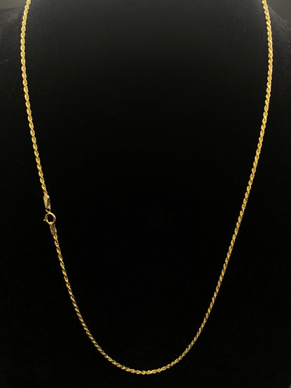 Cadena torzal de oro solido 10k