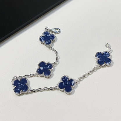 Pulsera Vintage VCA Blue/Oro blanco