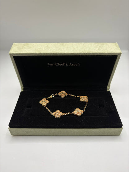 Pulsera Vintage VCA trébol oro rosa