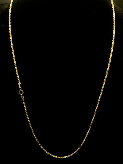 Cadena torzal de oro solido 10k