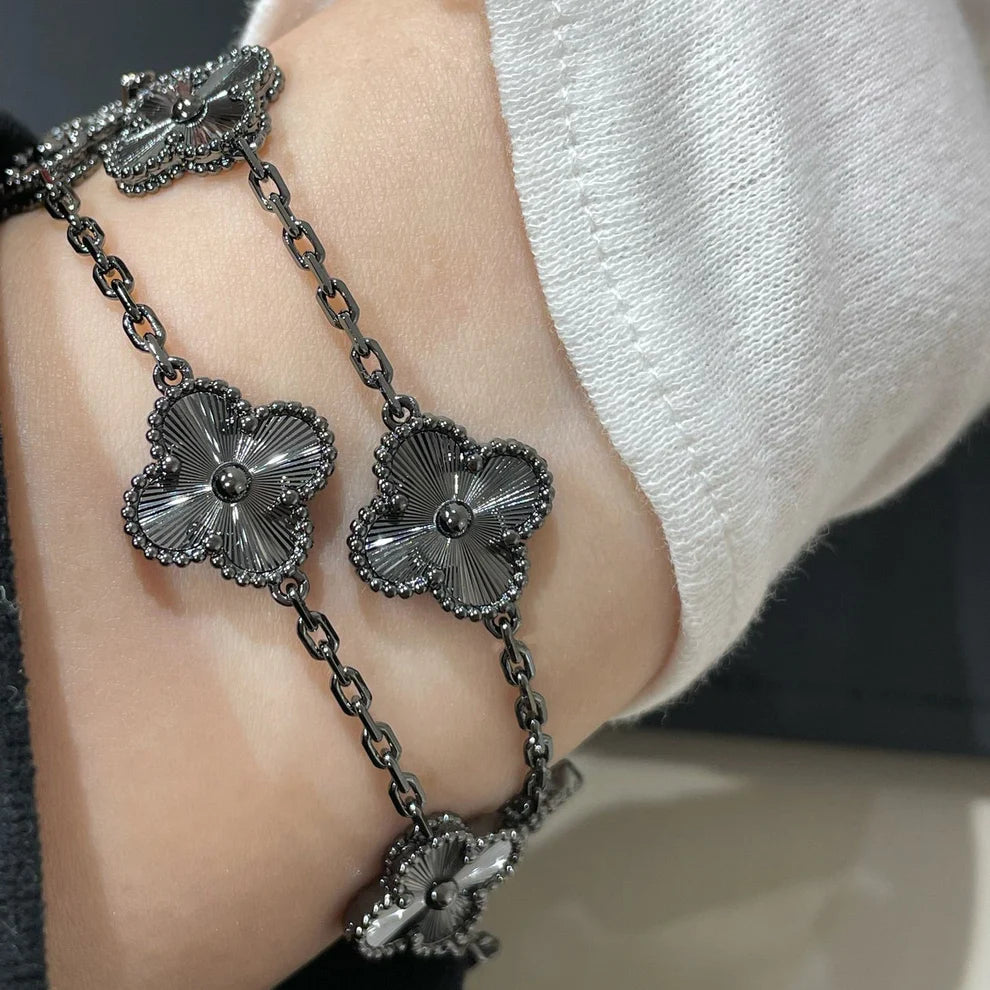 Pulsera Vintage VCA Trébol full black