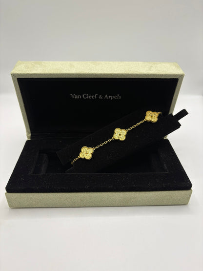Pulsera Vintage VCA Trébol full oro
