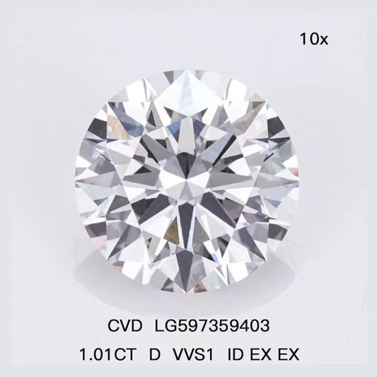 ✨ Diamante de laboratorio 1.05 ct IGI – Ideal Cut, Color D, VS1✨