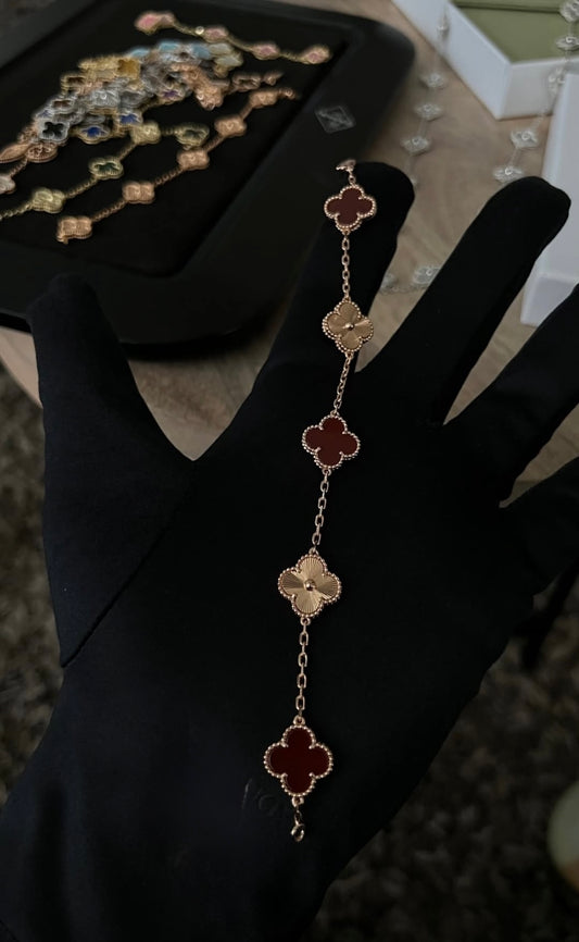 Pulsera Vintage VCA Cornalina/Gold
