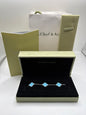 Pulsera Vintage VCA Azul/Oro blanco
