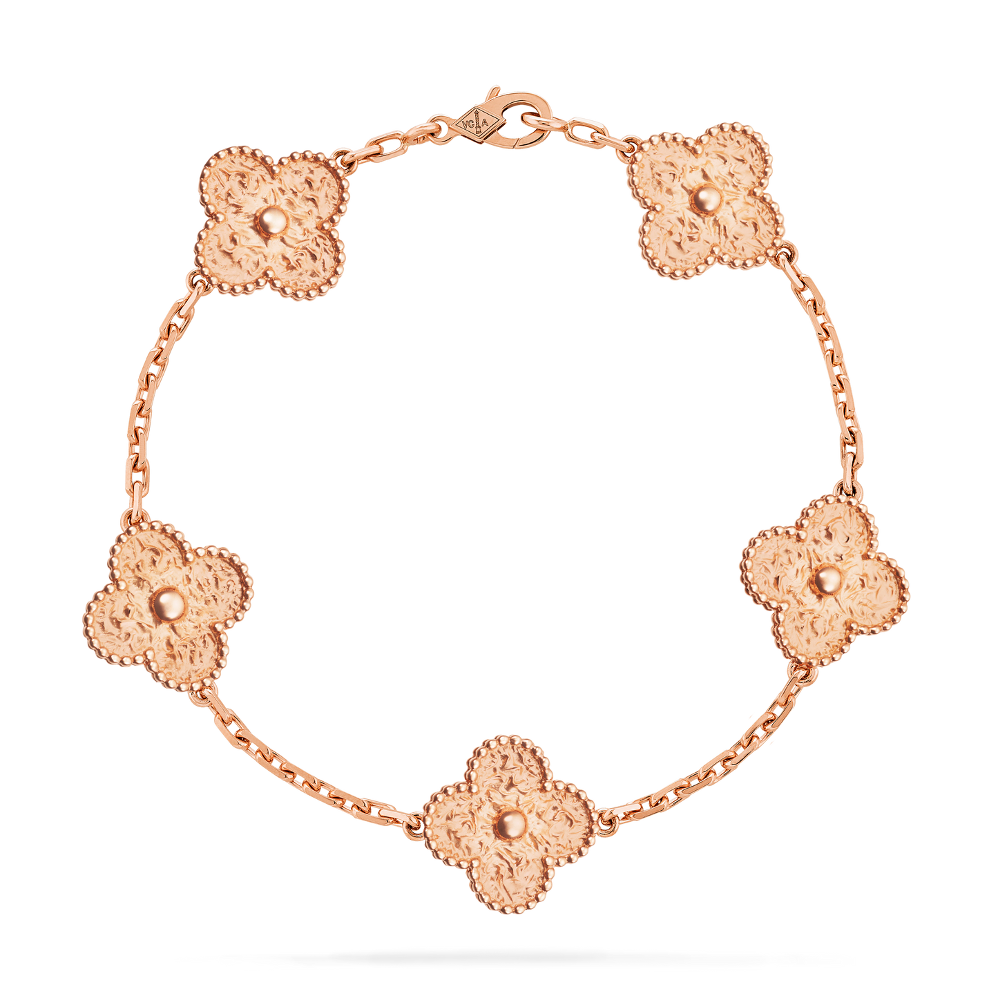 Pulsera Vintage VCA trébol oro rosa