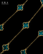 Cadena tipo Van Cleef & Arpels en oro de 10k italiano 🇮🇹