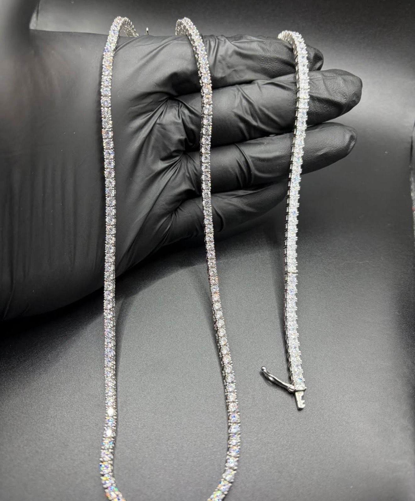 Cadena Tenis de Plata 925 con Moissanita