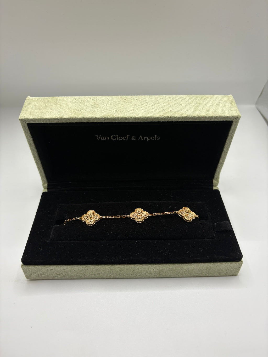 Pulsera Vintage VCA trébol oro rosa