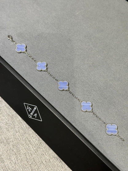 Pulsera Vintage VCA Piedra Natural / Oro Blanco