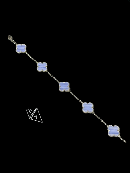 Pulsera Vintage VCA Piedra Natural / Oro Blanco