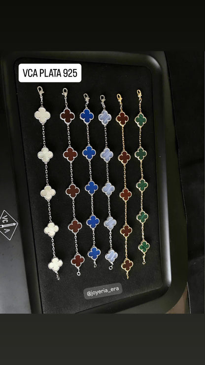 Pulsera Vintage VCA Piedra Natural / Oro Blanco