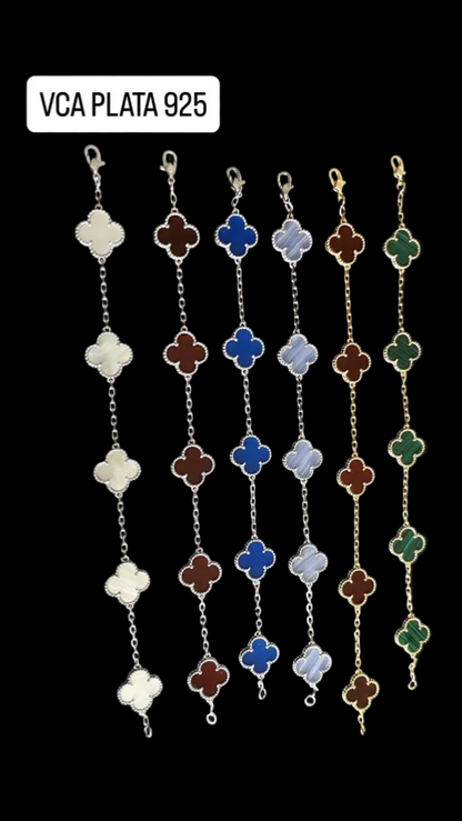 Pulsera Vintage VCA Piedra Natural / Oro Blanco