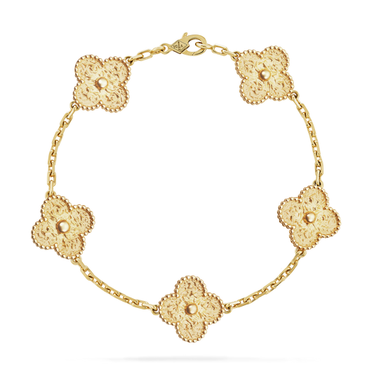 Pulsera Vintage VCA Trébol full oro